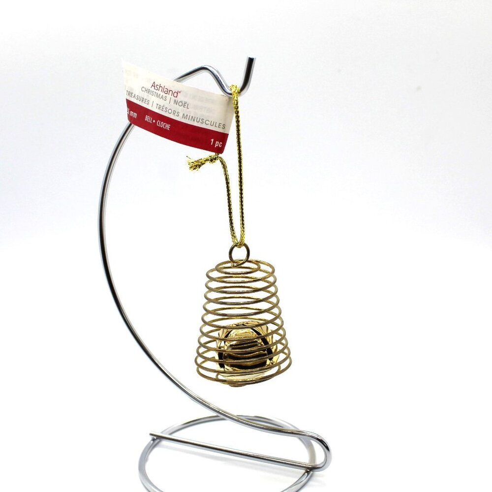 Ashland Tiny Treasures Gold Tone 1.3" Jingle Bell Christmas Ornament Bell NEW